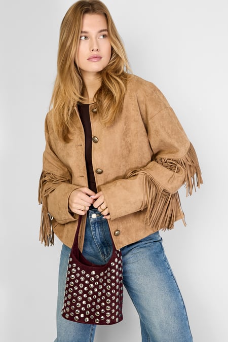 Schultertaschen Nieten Punk Polyester Alltagszubehör