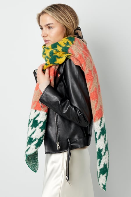 Velvet Vibes Schal - orange rosa