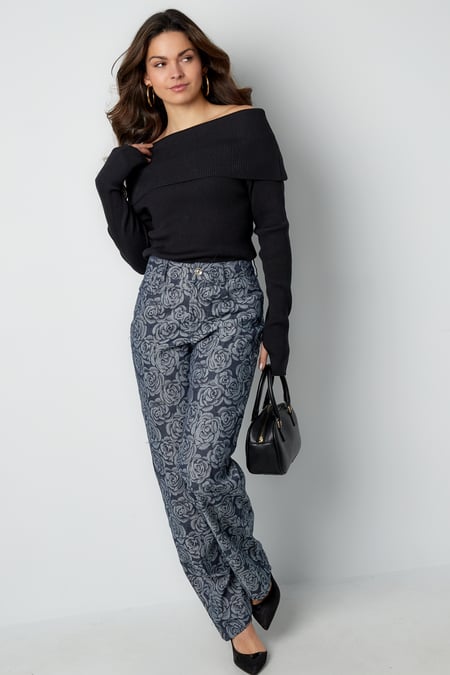 Flower fusion broek
