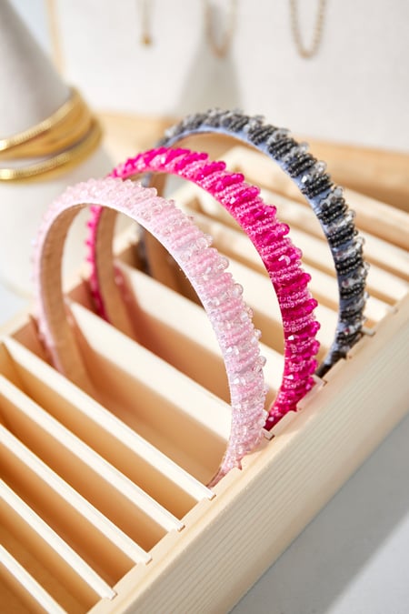 Hair bands display - wood
