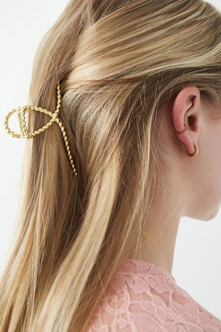 Hairclip Bobby Vintage Gold Color Metal