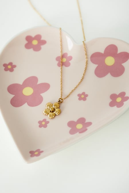 Heart jewelry trays flower power