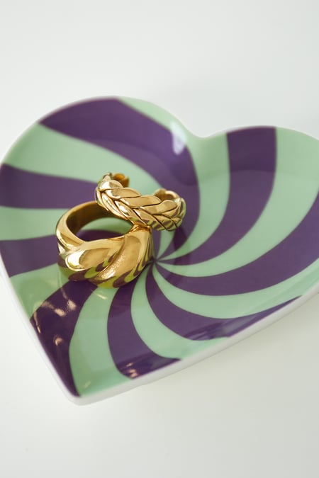 Heart jewelry tray swirly