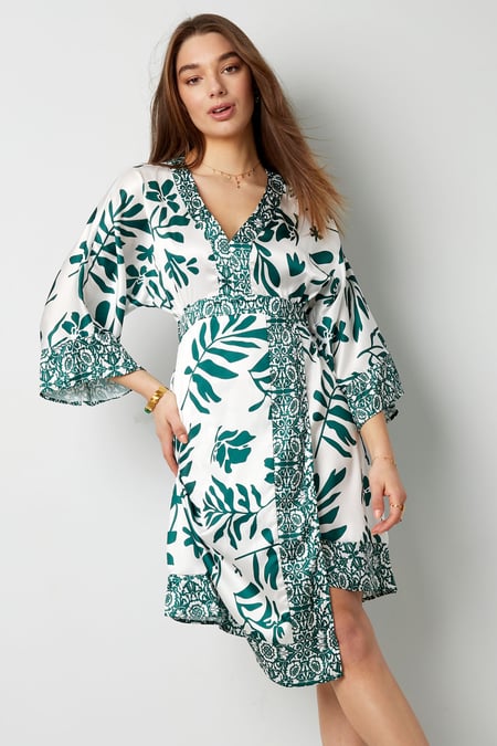 Abito midi con stampa floreale