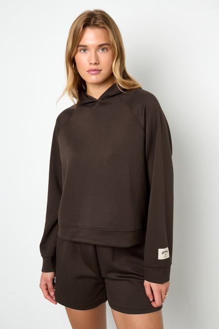 Sudaderas con capucha y sudaderas de fibra de poliéster (poliéster) Color sólido Ropa deportiva de ajuste completo