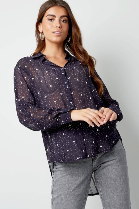 Blusa lunares - negra