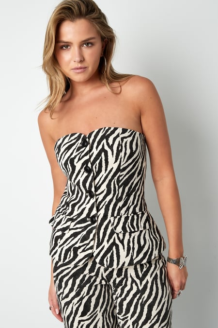 De zebra strapless