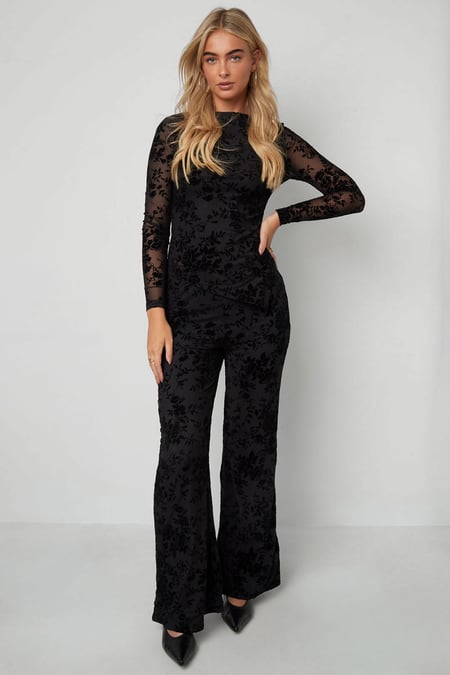 Pantalon à fleurs