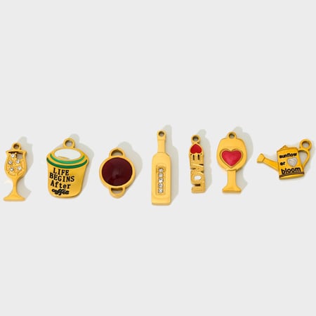 Pendentif DIY en acier inoxydable couleur or de qualité supérieure 2