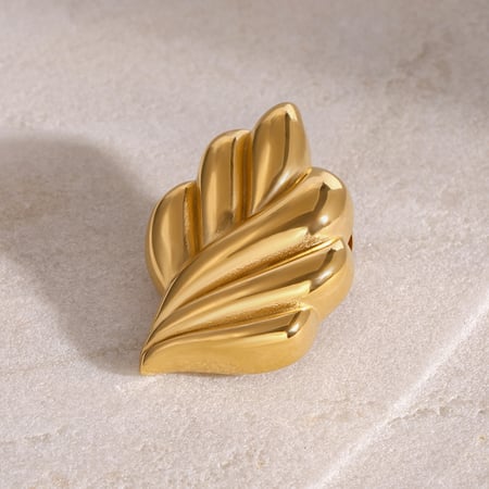1 pair simple series simple geometric stainless steel  gold plated women brooches 2