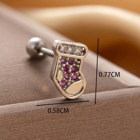 1 Piece Simple Series Classic Bow Knot Titanium Steel No Plating Material Zircon Women Stud Earrings