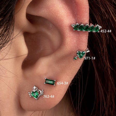 1 Piece Simple Series Classic Heart Titanium Steel No Plating Material Zircon Women Stud Earrings 2