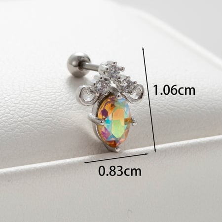 1 stuk eenvoudige serie eenvoudige bloem titanium staal geen plating materiaal zirkoon vrouwen oorbellen
