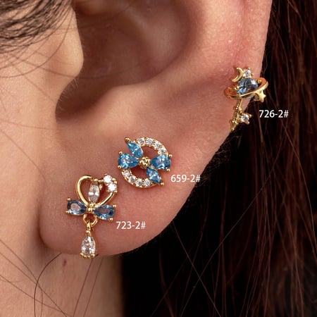 1 Piece Simple Series Classic Heart Titanium Steel No Plating Material Zircon Women Stud Earrings 2