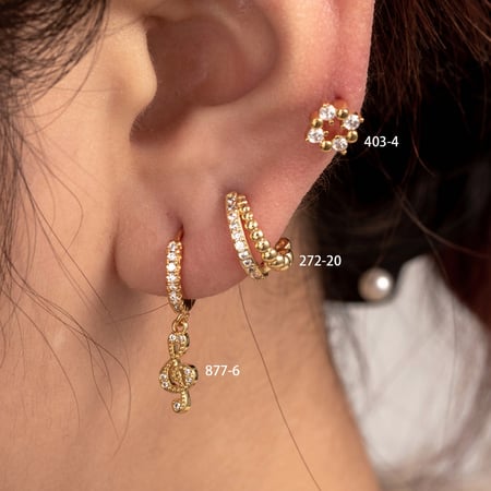 1 pièce de boucles d&#39;oreilles à tige géométriques simples en cuivre sans placage, en zircone, pour femmes 2
