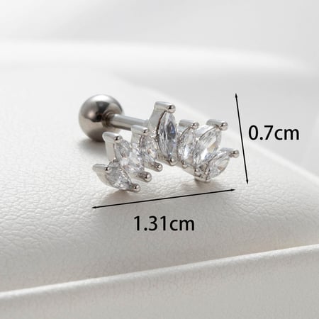 1 Stück Simple Series Simple Animal Titanstahl Kein Beschichtungsmaterial Zirkon Damen Ohrstecker