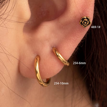 1 Stück Simple Series Klassische Blume Titanstahl Kein Beschichtungsmaterial Damen Ohrstecker 2