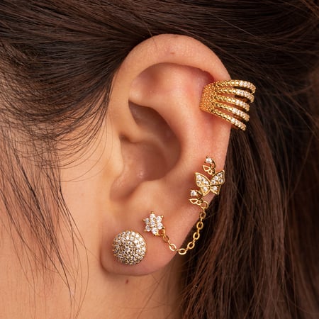 1 Piece Simple Series Classic Flower Copper No Plating Material Zircon Women Stud Earrings 2