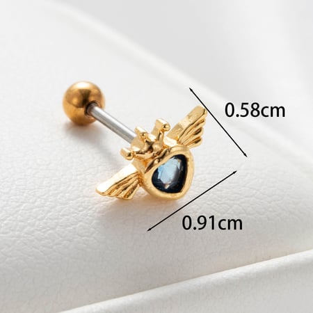 1 stuk eenvoudige serie eenvoudige hart koper geen plating materiaal zirkoon vrouwen oorbellen