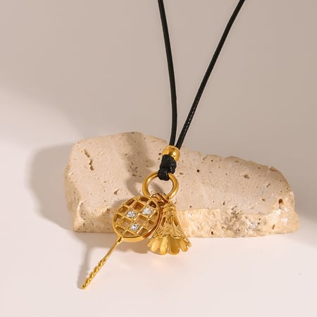 1 piece simple series casual geometric stainless steel  gold plated women pendant necklaces 2