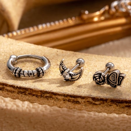 1 Piece Simple Series Classic Sun/Moon Copper No Plating Material Zircon Women Stud Earrings