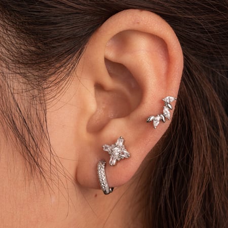 1 Piece Simple Series Classic Heart Copper No Plating Material Zircon Women Stud Earrings 2