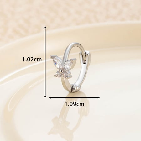 1 stuk eenvoudige serie klassieke dieren koper geen plating materiaal zirkoon vrouwen creolen