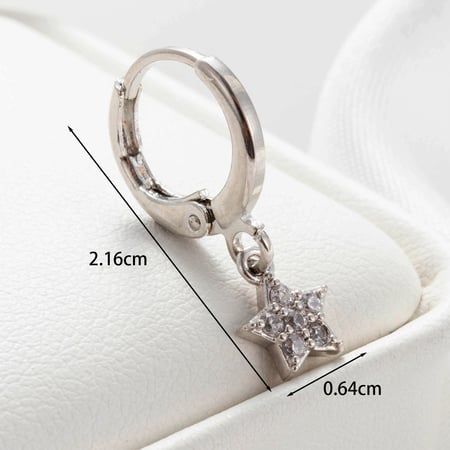 1 Stück Simple Series Simple Flower Kupfer Kein Beschichtungsmaterial Zirkon Damen Ohrstecker