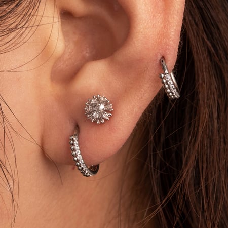 1 Stück Simple Series Einfache geometrische Titanstahl ohne Beschichtungsmaterial Zirkon Damen Ohrstecker 2
