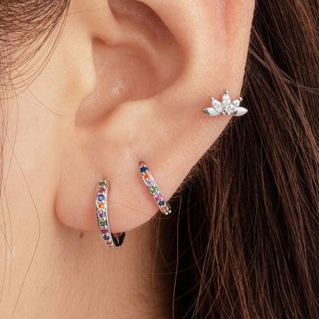 1 Piece Simple Series Simple Geometric Copper No Plating Material Zircon Women Stud Earrings 2