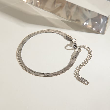 1 stuk eenvoudige serie dagelijkse geometrische roestvrijstalen dameskettingarmbanden 2