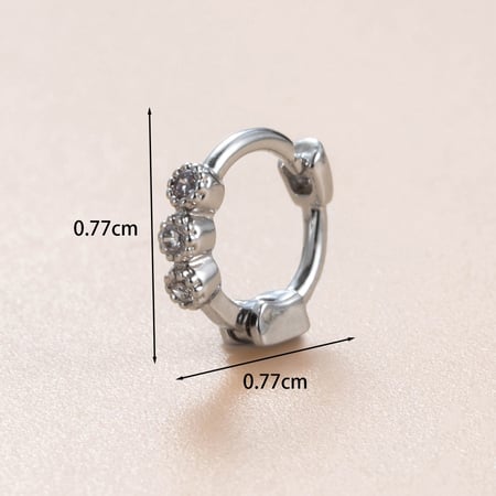 1 Stück einfache Serie klassische geometrische Kupfer keine Beschichtung Material Zirkon Frauen Ohrstecker