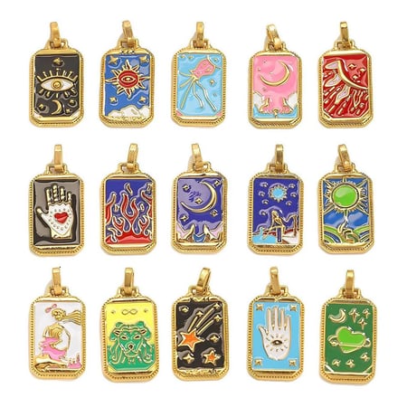 1 Piece Romantic Series Elegant Sun Drop Oil Stainless Steel Gold Color Women's Pendants 2