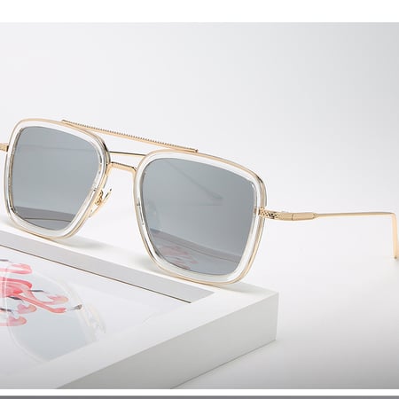 1 Pair Simple Series Daily Solid Color Alloy Women Sunglasses 2