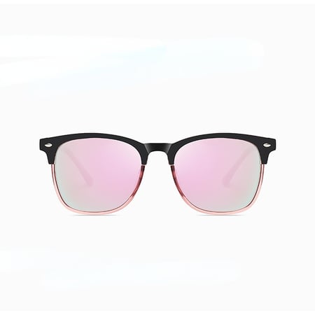 1 Pair Fashionable Series Daily Solid Color Rectangular Resin Women's Polarized Sunglasses 2