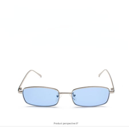 1 pair of fashionable and sweet solid - colored metal - spliced women's sunglasses