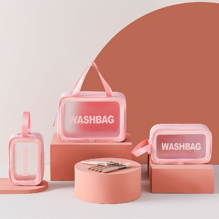 1 paire de sacs unisexes en PVC à lettres simples de la série Simple 2
