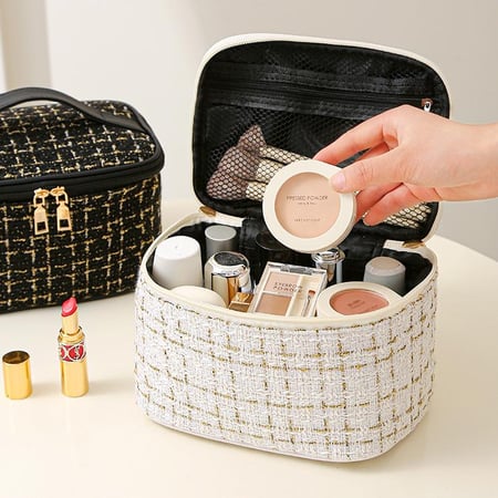 1 paire de sacs pour femme en polyester à carreaux classiques de la série Romantic