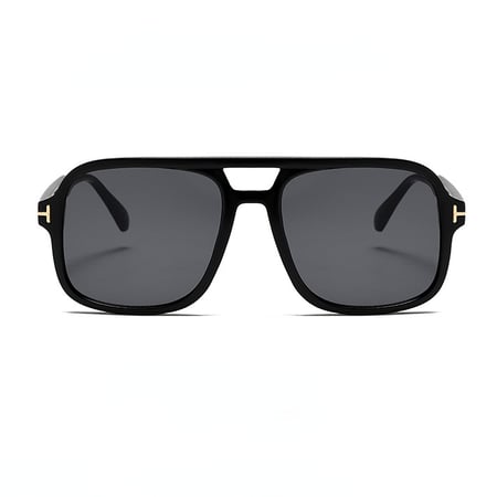 1 par de gafas de sol de plástico de color sólido para mujer, serie simple, para uso diario 2