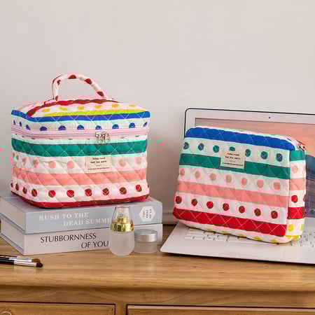 1 paire de sacs à main en polyester à pois mignons pour femmes, série simple