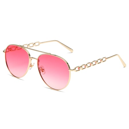 1 par de gafas de sol de aleación de color sólido y serie simple para mujer 2