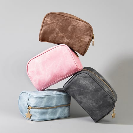 1 Piece Modern Series Durable Casual Mixed Denim Pattern Women's Cosmetic Bags 2
