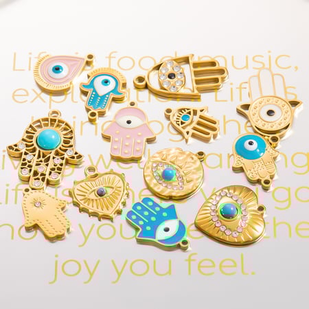 1 Piece Luxurious Series Delicate Eye Pattern Personalized Stainless Steel Gold Color Women's Pendants