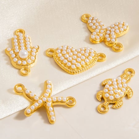 1 Piece Gorgeous Series Elegant Turtle Shape Delicate Stainless Steel Gold Color Women's Pendants 2