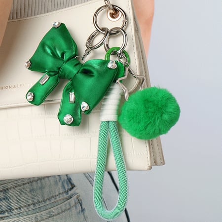 1 Stück einfache Serie süße Schleife Knoten Legierung Strass Damen Tasche Charms