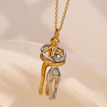 1 stuk romantische serie klassieke figuur roestvrij staal goudkleurige dames hanger kettingen