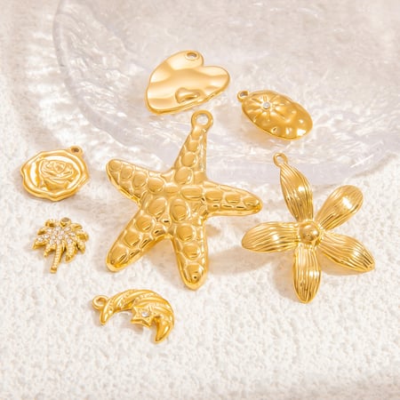 Pendentif tortue de vacances en acier inoxydable couleur or pour femme, série romantique, 1 pièce 2