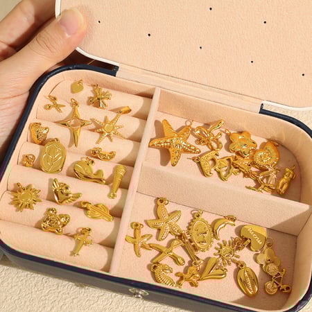 1 Piece Exquisite Series Charming Seashell Shape DIY Stainless Steel Gold Color Women's Pendants