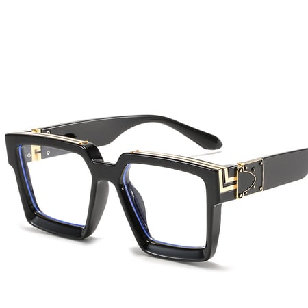 1 Pair of Wide  Brimmed Large  Frame Stylish and Retro Unisex Sunglasse