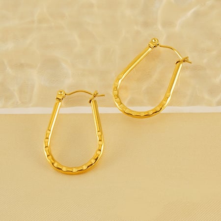 1 pair simple series simple geometric stainless steel  gold plated women drop earrings